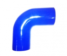 Silikonbogen 90° Grad 57mm innendurchmesser blau L 125mm 4 lagig 5,5mm Wandstärke
